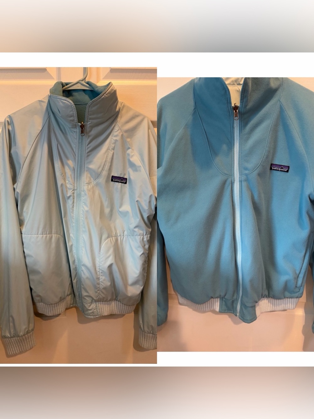 Patagonia SUPER RARE 90’s vintage reversible Fleece/Nylon bomber jacket